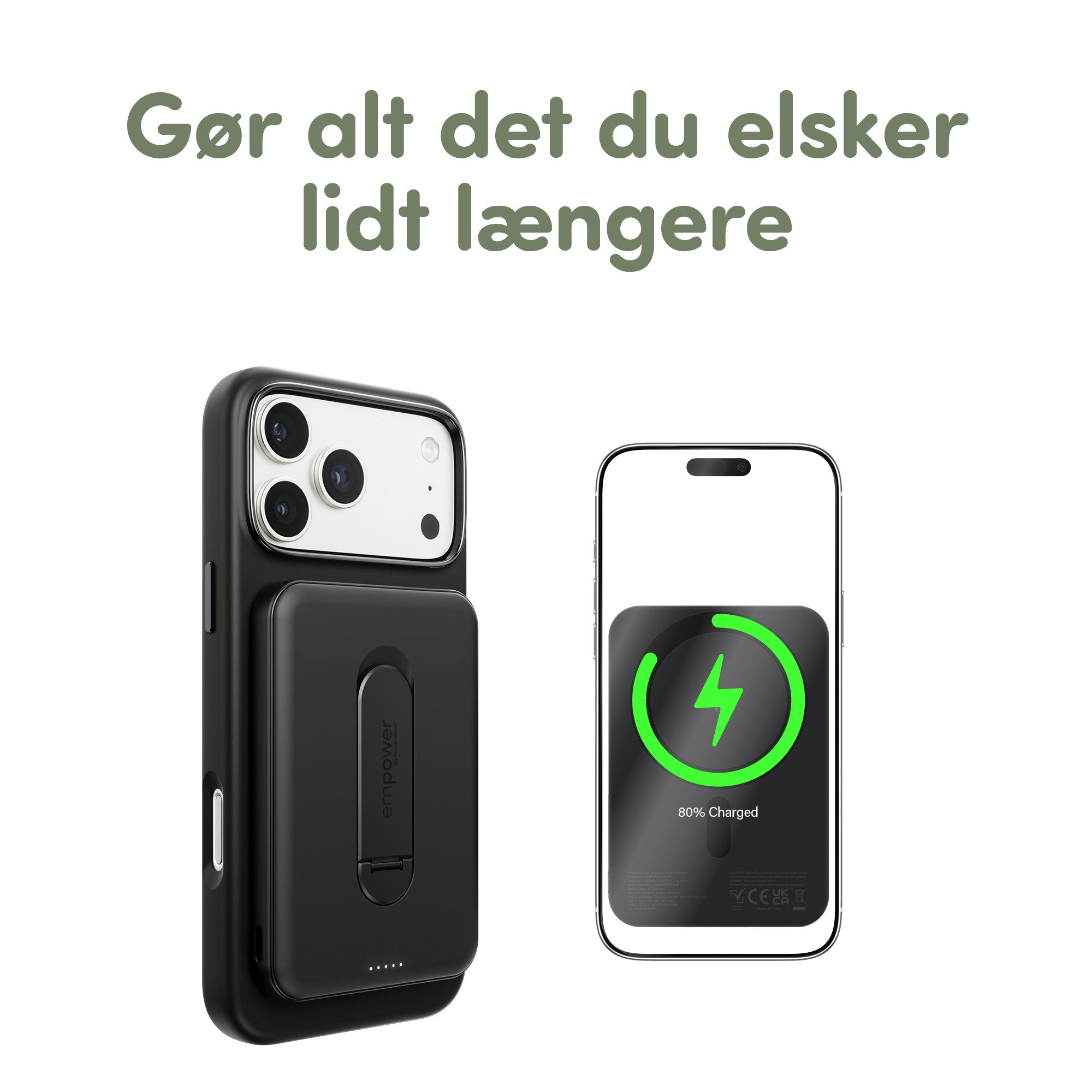 empower™ by PanzerGlass® empower™ Bank m. Spin Stand | 5000mAh | Space Black